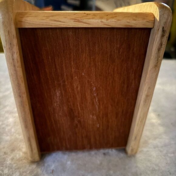 Vintage Wood Canister With Plastic Insert From Canister Set - Picture 7 of 9